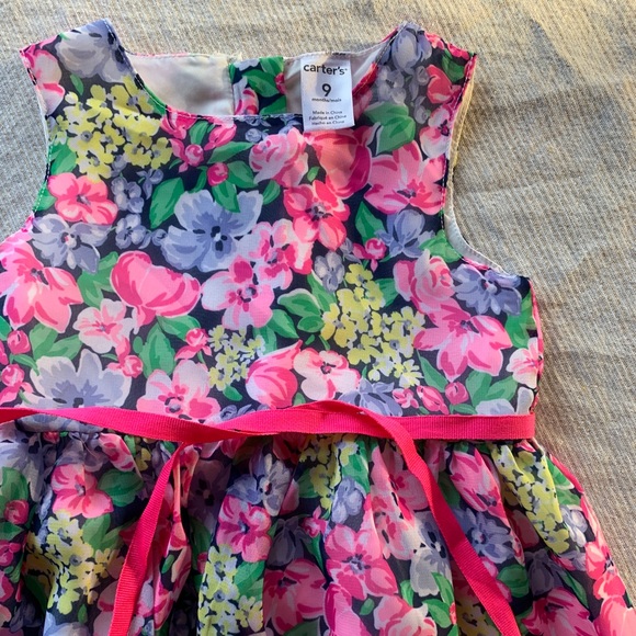 Floral Dress Carter's 9 Months Baby Girl - Picture 6 of 12